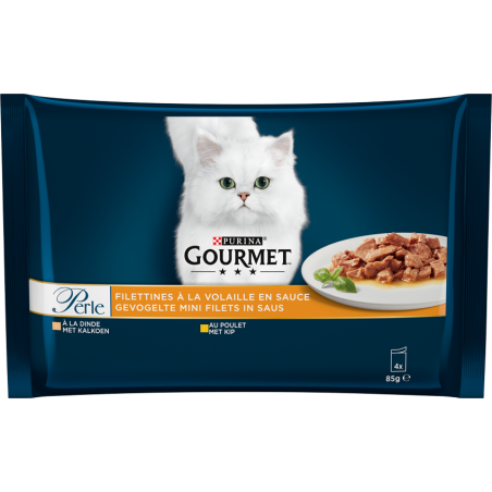 Perle - Filettines à la volaille en Sauce 4x85gr - Gourmet 12486843 Purina 4,15 € Ornibird