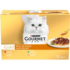 Gold - Régal de sauce 12x85gr - Gourmet à 10,55 € - Purina - 12383456 - Gourmet