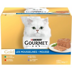 Gold - Les mousselines 24x85gr - Gourmet à 20,00 € - Purina - 5119920 - Gourmet