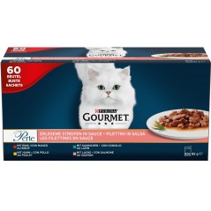 Perle - Les filettines en sauce 60x85gr - Gourmet à 42,40 € - Purina - 12487175 - Gourmet