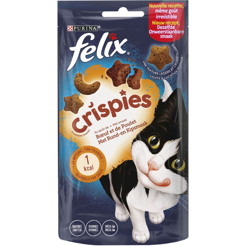 Crispies - Au goût de boeuf et de poulet 45gr - Felix