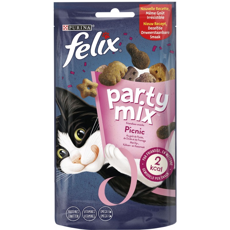 Party Mix - Picnic mix Au goût de poulet, de fromage et de dinde 60gr - Felix