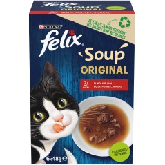 Soup - Sélection de la campagne 6x48gr - Felix à 3,00 € - Purina - 12520178 - Felix