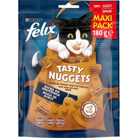 Tasty Nuggets Riche en Poulet avec du canard 180gr - Felix