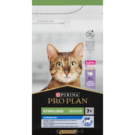 Senior Sterilised Longevis- Riche en dinde 1,5kg - Pro Plan à 24,55 € - Purina - 12369529 - Pro Plan