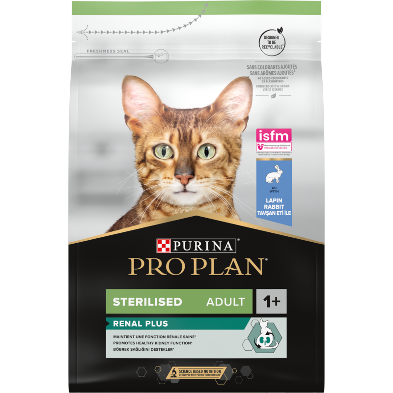 Adult Sterilised Renal Plus - Riche en lapin 3kg - Pro Plan