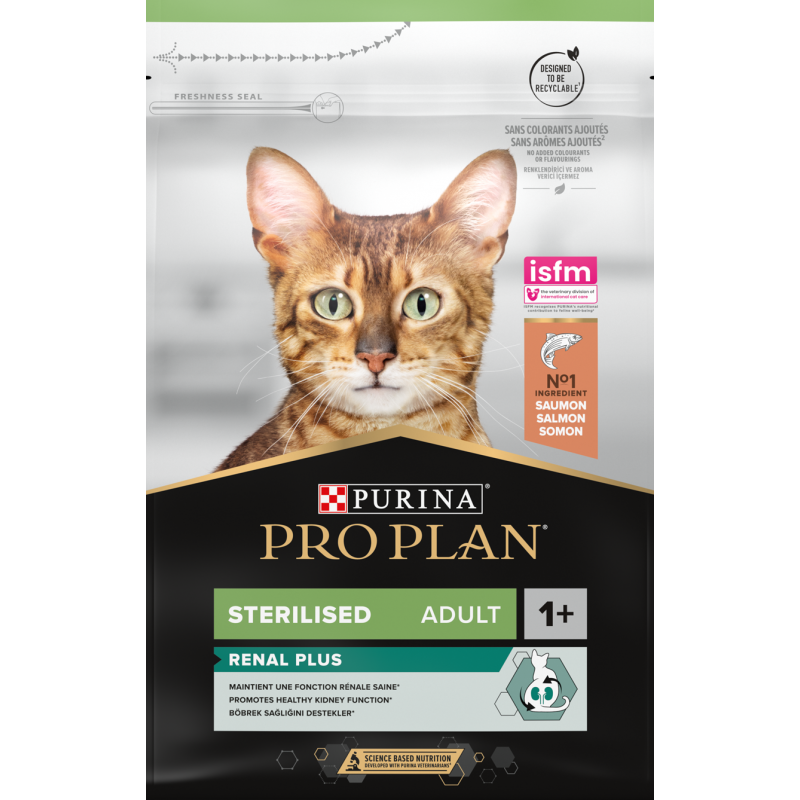 Adult Sterilised Renal Plus - Riche en saumon 3kg - Pro Plan