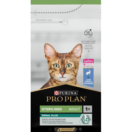 Adult Sterilised Renal Plus - Riche en lapin 1,5kg - Pro Plan à 24,55 € - Purina - 12524320 - Pro Plan