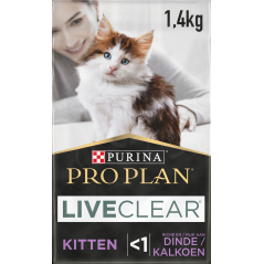 Kitten Sterilised LiveClear à la dinde 1,4kg - Pro Plan à 30,60 € - Purina - 12466185 - Pro Plan