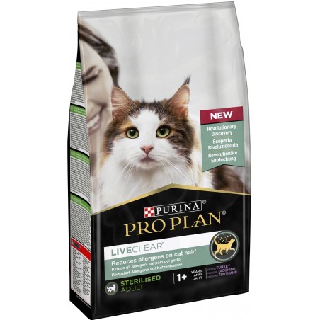 Adult LiveClear Sterilised à la dinde 1,4kg - Pro Plan à 30,60 € - Purina - 12466186 - Pro Plan