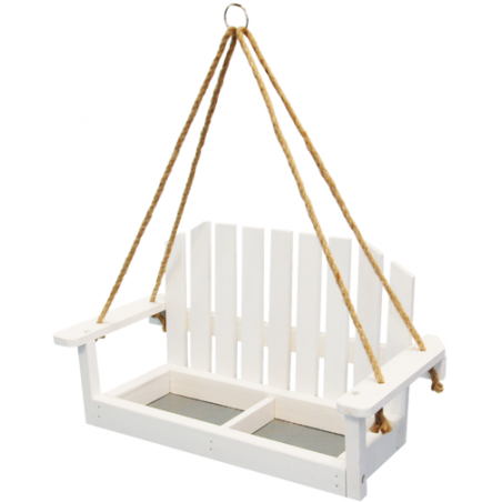 Mangeoire Banc blanc 38x19,5x21cm à 22,95 € - Kinlys - 17355 - Abris & Mangeoires