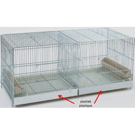 Cage Cova métal avec tiroirs en plastique 90x40x45cm à 114,95 € - Grizo - 111019002 - Cages