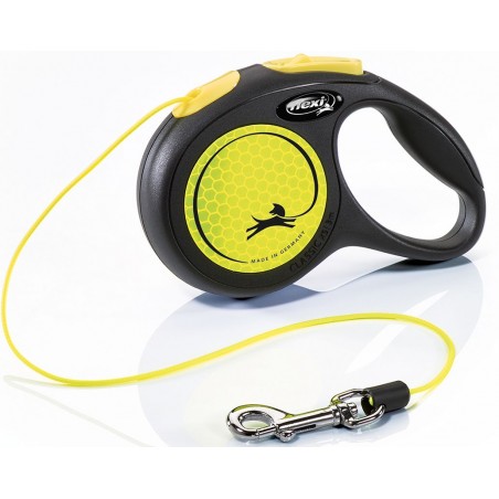 Flexi New NEON Laisse Corde Jaune Fluo S/5m - Flexi à 16,00 € - Duvo + - 41191298 - Laisses / Enrouleur