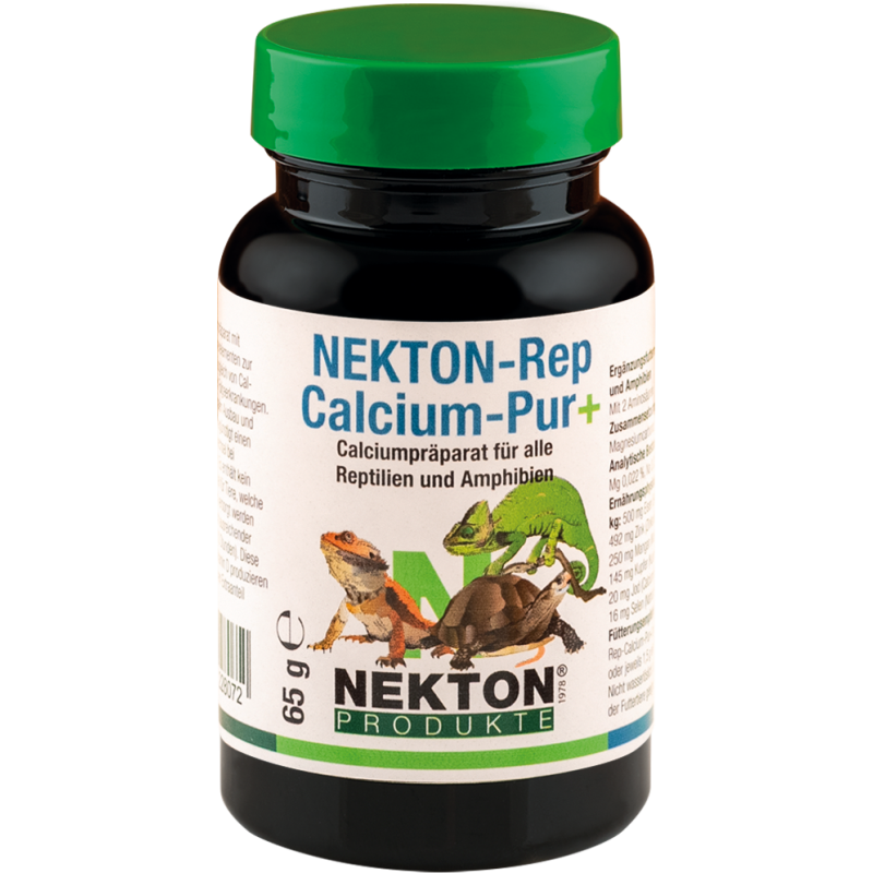 Nekton-Rep-Calcium-Pur+ 65gr - Convient aux reptiles et aux amphibiens - Nekton