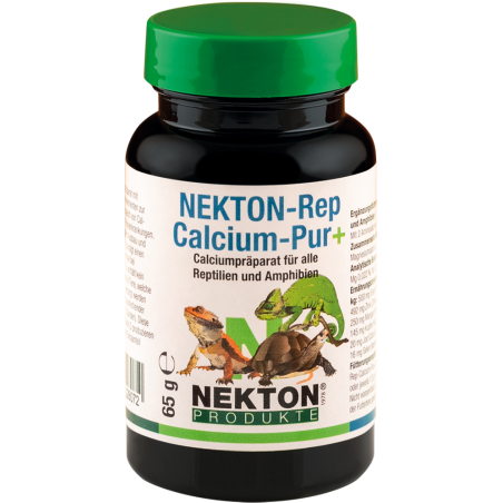 Nekton-Rep-Calcium-Pur+ 65gr - Convient aux reptiles et aux amphibiens - Nekton à 7,50 € - Nekton - 228075 - Autres Animaux