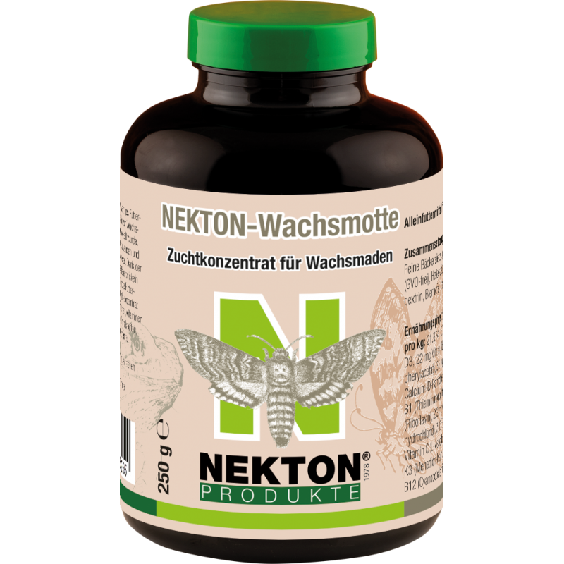 Nekton-Wachsmotte 250gr - Aliment complet pour les larves de teignes de la cire - Nekton