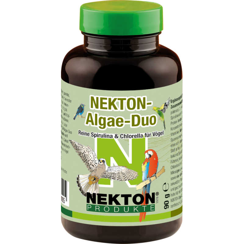 Nekton Algae-Duo 90gr - Spiruline Pure & Chlorelle pour Oiseaux - Nekton