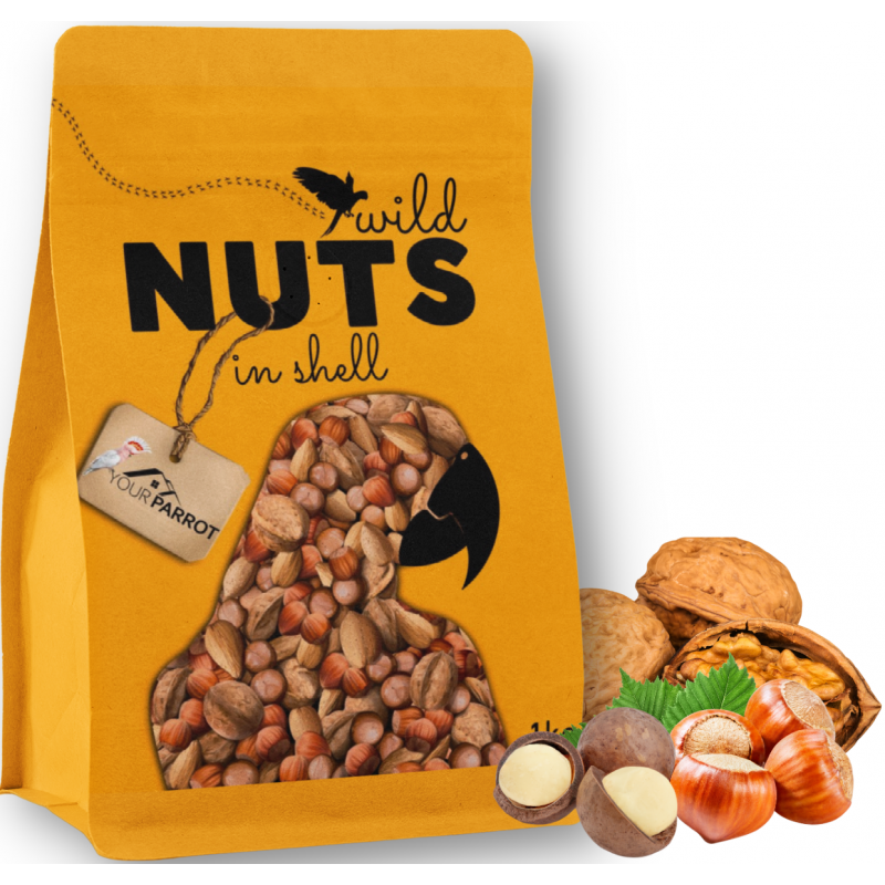 Wild Nuts avec coque 1kg - Your Parrot