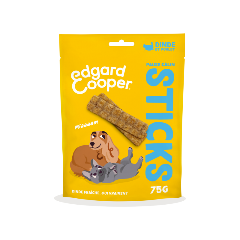 Strips Dinde et Poulet 75gr - Edgard & Cooper