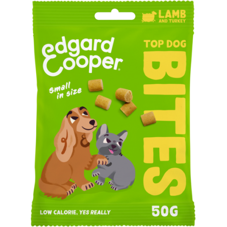 Bites Agneau et Dinde 50gr - Edgard & Cooper à 3,60 € - Edgard & Cooper - 46812 - Edgard & Cooper