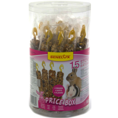 Price box 15 baguettes rongeurs ( lapin, hamster, ...) - Benelux 36210 Benelux 13,75 € Ornibird