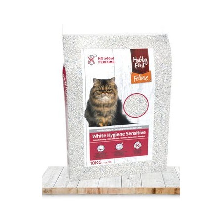 White Hygiene Sensitive 10kg - Hobby First à 9,95 € - Hobby First - 980022 - Litière pour chat