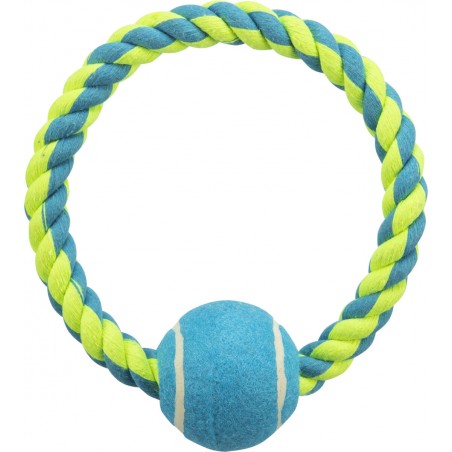 Corde d'anneau avec balle de tennis 18cm - Trixie à 3,50 € - Trixie - 3266 - Jouets à lancer/rapporter