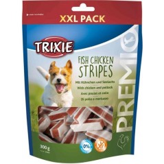 Stripes au poulet et au poisson XXL 300gr - Trixie à 7,00 € - Trixie - 31803 - Snacks à la viande