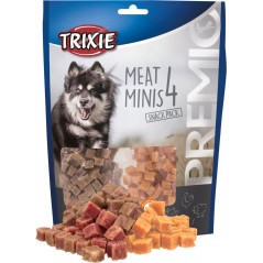 4 Meat Minis au poulet, canard, bœuf et à l'agneau 4x100gr - Trixie à 10,00 € - Trixie - 31852 - Snacks à la viande