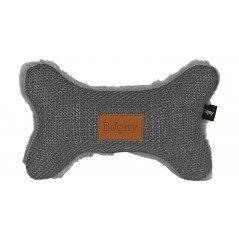 Boony play bone aspect lin + grincement 21cm/Gris - Gebr. De Boon à 6,50 € - Gebr. de Boon - 0205604 - Jouets en peluche