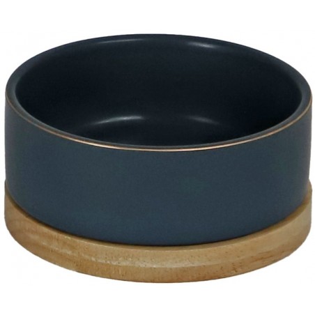 Boon bol à nourriture céramique/bois bleu pétrole 13cm - Gebr. De Boon à 12,50 € - Gebr. de Boon - 0203240 - Gamelles