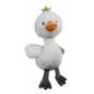 Boon jouet oie en peluche blanche avec couronne et couineur eco 50cm - Gebr. de Boon