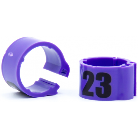 E-Z Bagues à clips numérotés 1 à 25 - Taille: 8mm - Couleur Violet à 4,95 € - Rings 4 Wings - 760RN-Violet - 8 mm