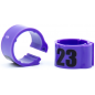 E-Z Bagues à clips numérotés 1 à 25 - Taille: 8mm - Couleur Violet