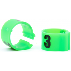 E-Z Bagues à clips numérotés 1 à 25 - Taille: 8mm - Couleur Vert Fluo à 4,95 € - Rings 4 Wings - 760RN-Fluogreen - 8 mm