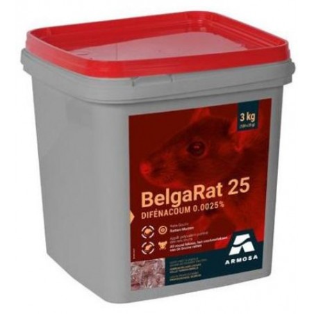 BelgaRat 25 - Appât pour rats et souris a base de granulés de blé 3kg - Armosa RD-DIF-61006 ARMOSA 33,95 € Ornibird