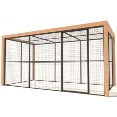 Volière Glorenza Alu Bois - Map 2 - 380x190x187cm - Voldux à 1,00 € - Voldux - 50775 - Volières