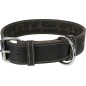 Rustic Collier en cuir gras "Heartbeat" M 38-47cm/40mm Noir - Trixie