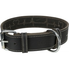 Rustic Collier en cuir gras "Heartbeat" L 47-55cm/40mm Noir - Trixie à 18,95 € - Trixie - 18986 - Cuir de luxe