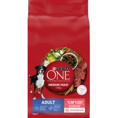 Medium/Maxi 10kg Adult - Riche en boeuf avec du riz 7kg - One à 36,80 € - Purina - 12520652 - Purina