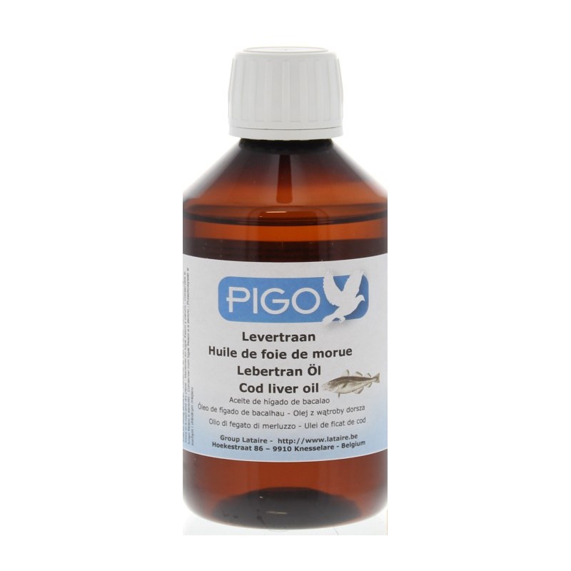 Huile de foie de morue 250ml - Pigo pigeons