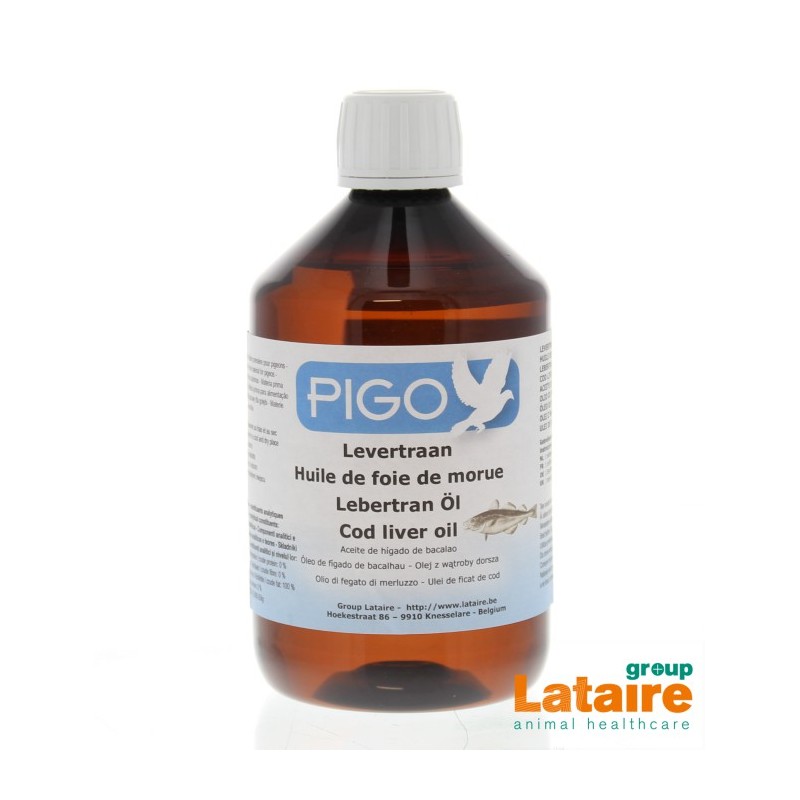 Huile de foie de morue 500ml - Pigo pigeons