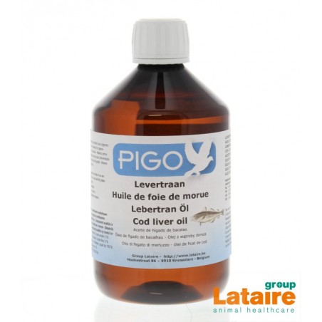 Huile de foie de morue 500ml - Pigo pigeons à 14,80 € - Pigo - 25006 - Complément Alimentaire