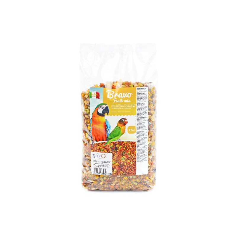 Bravo Fruit-mix grossier pour perruches et perroquets 1kg