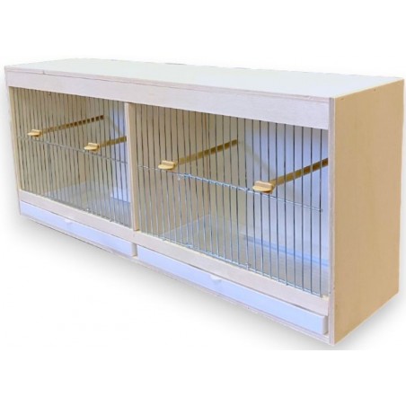 Cage d'entrainement avec tiroir en façade - 2 compartiments à 38,75 € - Ost-Belgium - 87201121 - Cages