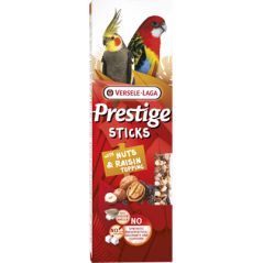 Sticks Grandes Perruches avec Noix & Garniture de Raisins - 2pcs 140gr - Sticks de graines très variés 422357 Versele-Laga 4,...