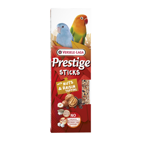 Sticks Petits Perroquets avec Noix & Garniture de Raisins - 2x30gr - Bâtonnets de graines très variés à 2,50 € - Versele-Laga...