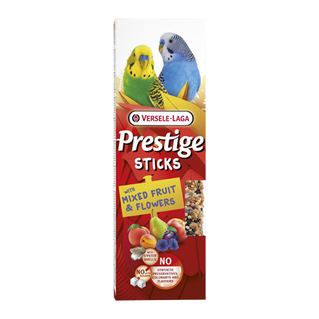 Sticks Petites Perruches avec Mélange de Fruits & Fleurs - 2x30gr - Bâtonnets de graines très variés à 2,50 € - Versele-Laga ...