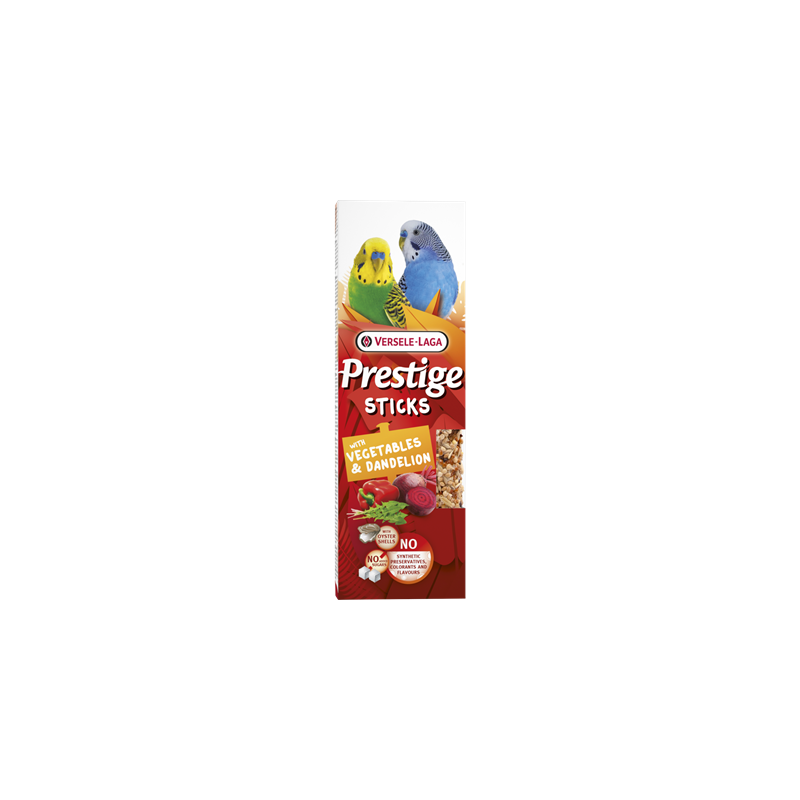 Sticks Petites Perruches avec Légumes & Pissenlit - 2x30gr - Bâtonnets de graines très variés