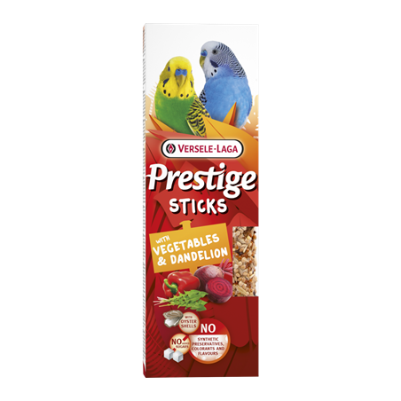 Sticks Petites Perruches avec Légumes & Pissenlit - 2x30gr - Bâtonnets de graines très variés 422353 Versele-Laga 2,50 € Orni...